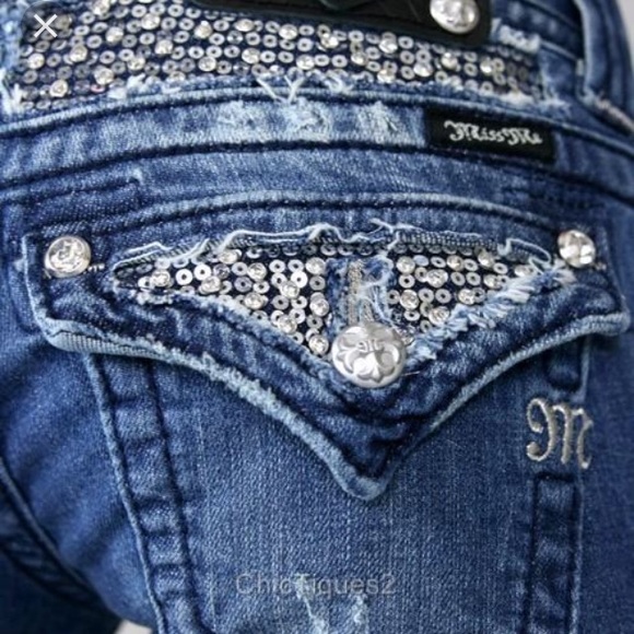 Miss Me Denim - Miss Me Spring Sparkle Silver Sequin Jeans
